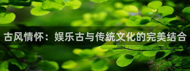 sbobet利记退款怎么退：古风情怀：娱乐古与传统文化的完美结合